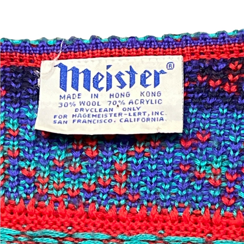 Vintage Meister Women’s Wool Knit Boxy Button Closure Cardigan Size M - Picture 5 of 6